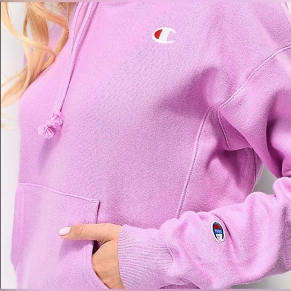 Champion ‘Women's Reverse-Weave Fleece Hoodie in Paper Orchid’ Large (L) - Picture 7 of 7